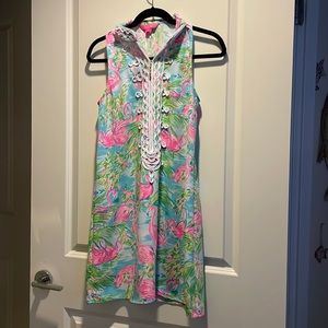 VGUC Lilly Pulitzer flamingo dress size 0